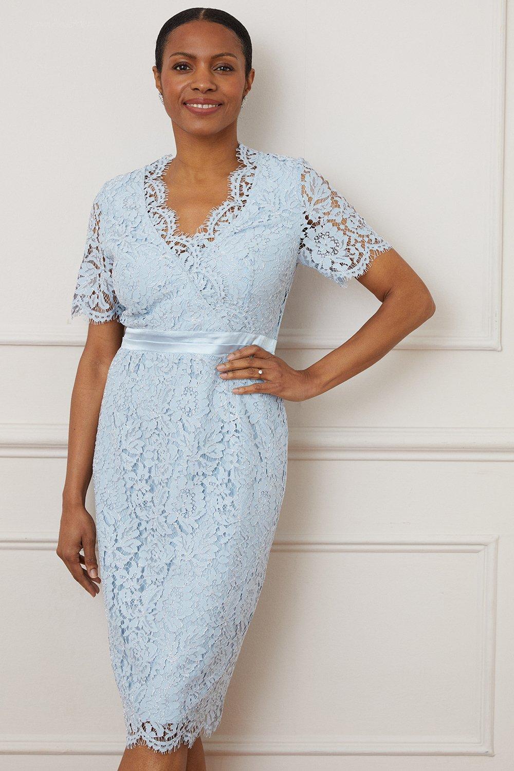 Wallis blue lace hot sale dress